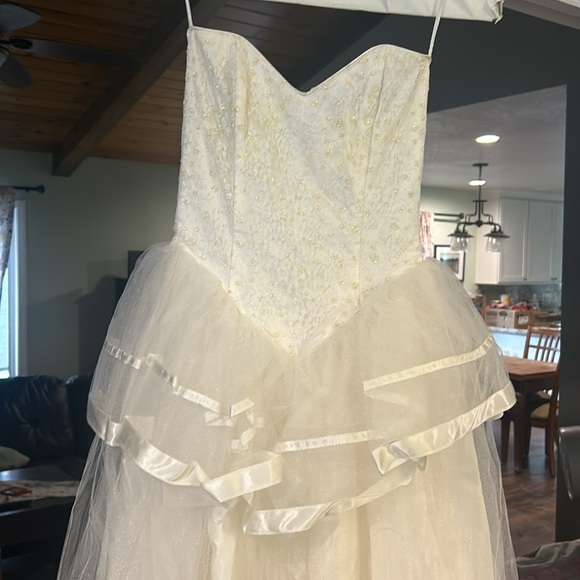 Vintage Gunne Sax strapless white 5 - Picture 2 of 6